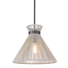 Golden 6938-M BLK-BR - Golden Lighting Avon 1-light Pendant in Matte Black